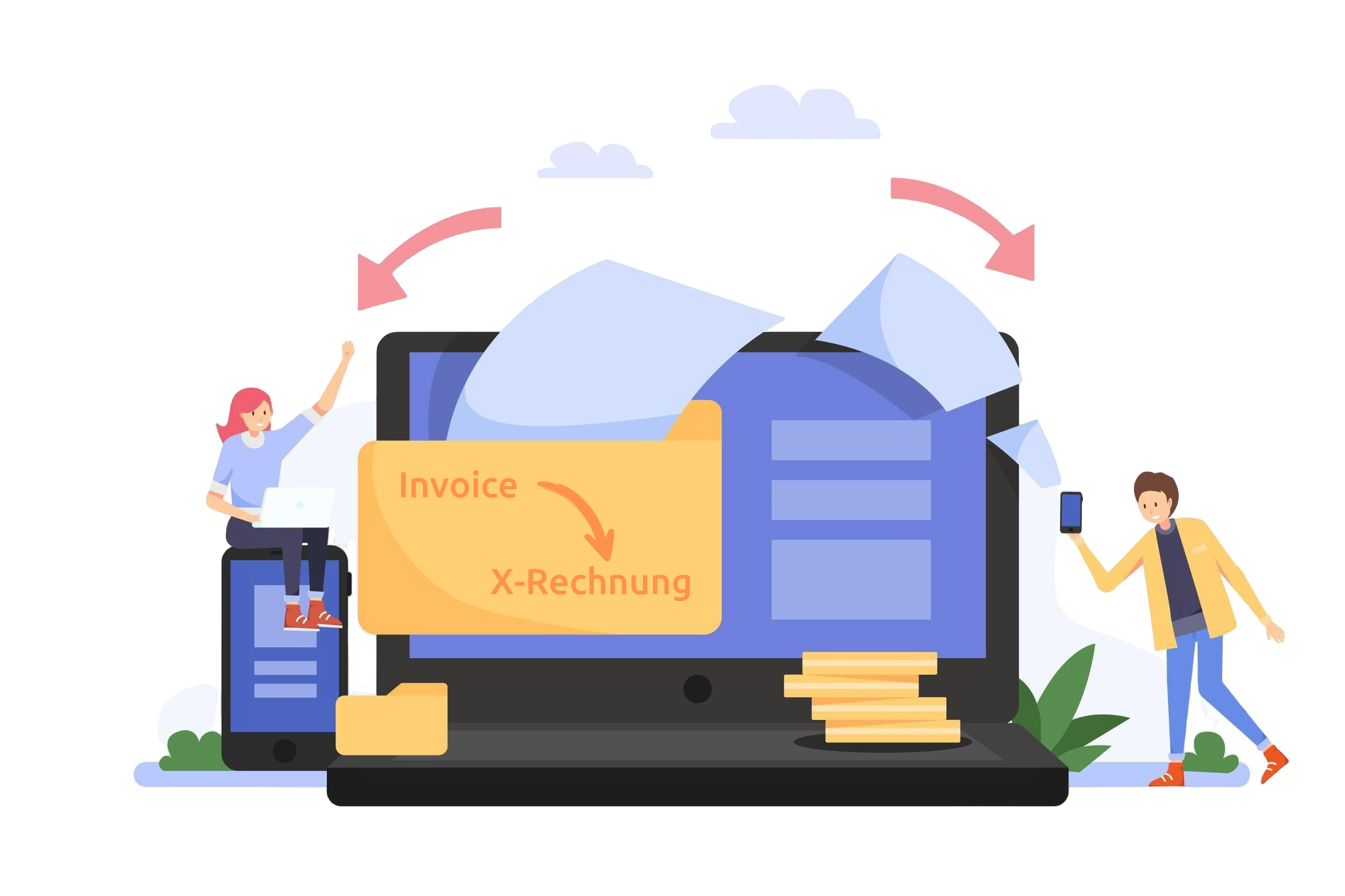 XRechnung File Conversion Illustration